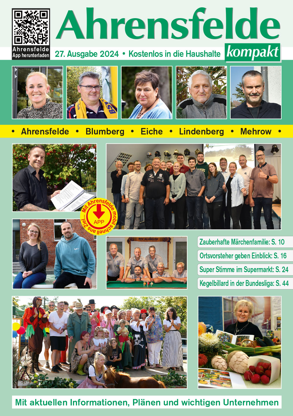 Cover der aktuellen Ausgabe der Jahresbroschüre „Ahrensfelde kompakt“